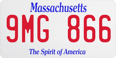 MA license plate 9MG866