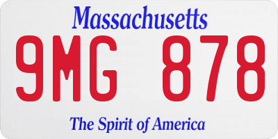 MA license plate 9MG878