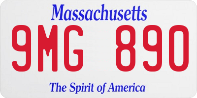 MA license plate 9MG890