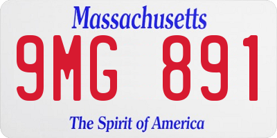 MA license plate 9MG891