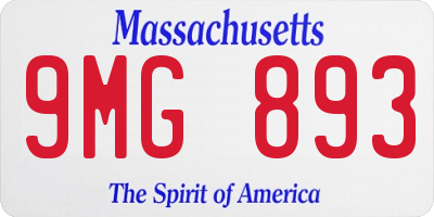 MA license plate 9MG893