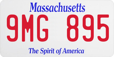 MA license plate 9MG895