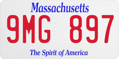 MA license plate 9MG897