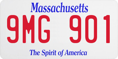 MA license plate 9MG901