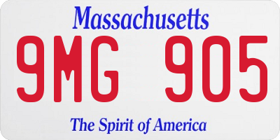 MA license plate 9MG905