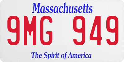 MA license plate 9MG949