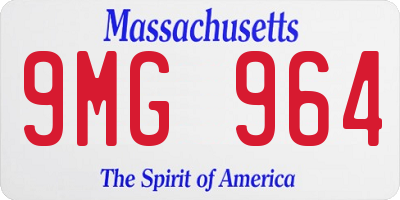 MA license plate 9MG964