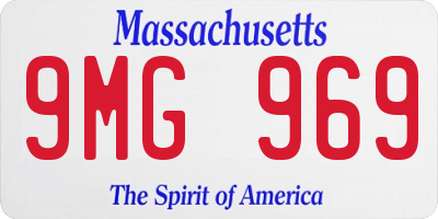 MA license plate 9MG969