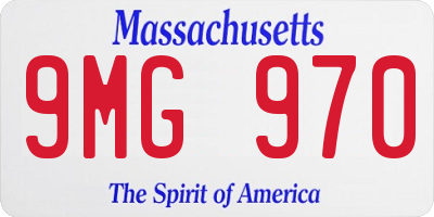 MA license plate 9MG970