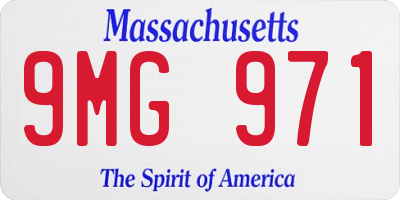 MA license plate 9MG971