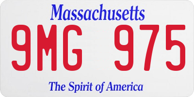 MA license plate 9MG975