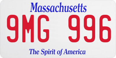 MA license plate 9MG996