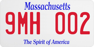 MA license plate 9MH002
