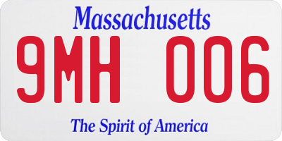 MA license plate 9MH006