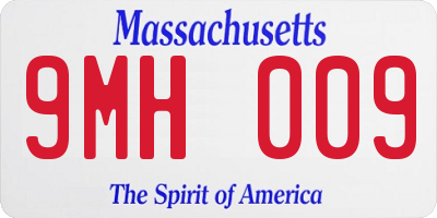 MA license plate 9MH009