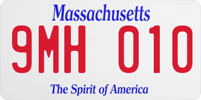 MA license plate 9MH010