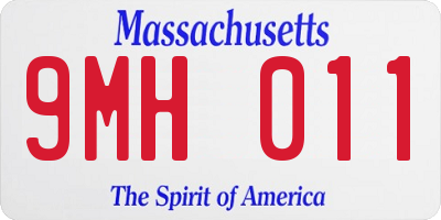 MA license plate 9MH011