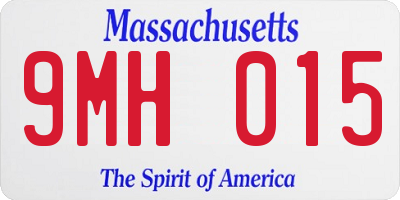 MA license plate 9MH015