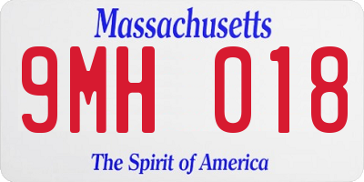 MA license plate 9MH018