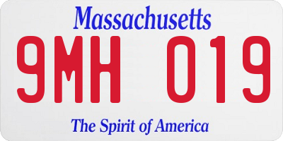 MA license plate 9MH019