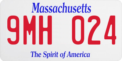 MA license plate 9MH024