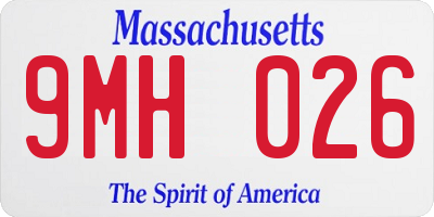 MA license plate 9MH026