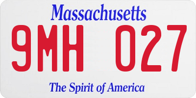 MA license plate 9MH027