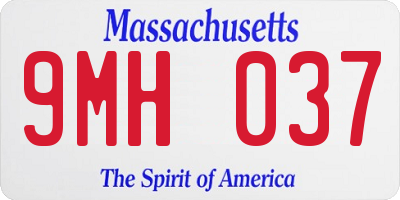 MA license plate 9MH037