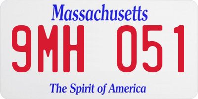 MA license plate 9MH051