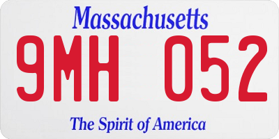 MA license plate 9MH052