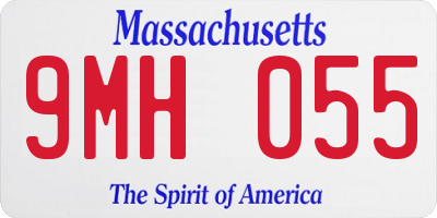 MA license plate 9MH055
