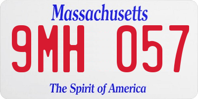 MA license plate 9MH057