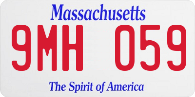 MA license plate 9MH059