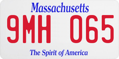 MA license plate 9MH065