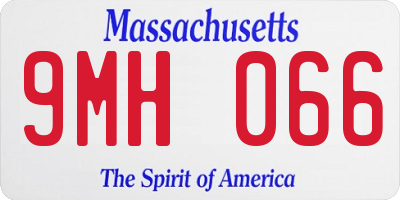 MA license plate 9MH066