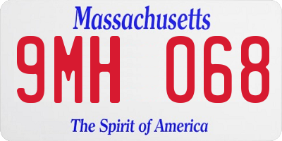 MA license plate 9MH068