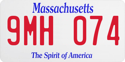 MA license plate 9MH074