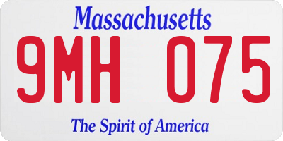 MA license plate 9MH075