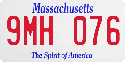 MA license plate 9MH076