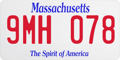 MA license plate 9MH078