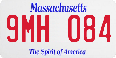 MA license plate 9MH084