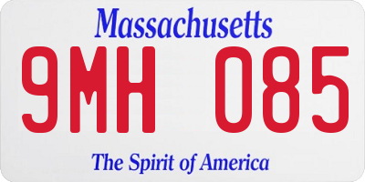 MA license plate 9MH085
