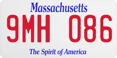 MA license plate 9MH086