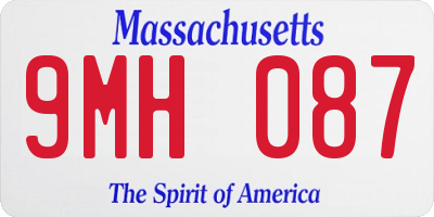 MA license plate 9MH087