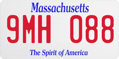 MA license plate 9MH088