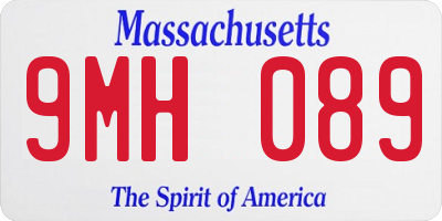 MA license plate 9MH089