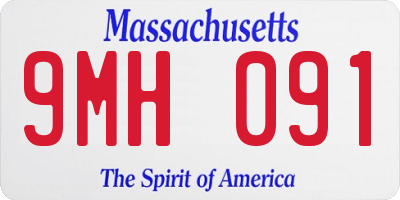 MA license plate 9MH091