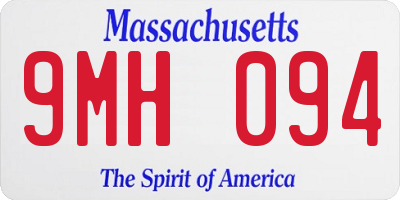 MA license plate 9MH094