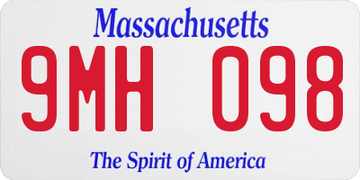 MA license plate 9MH098