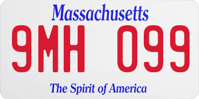 MA license plate 9MH099